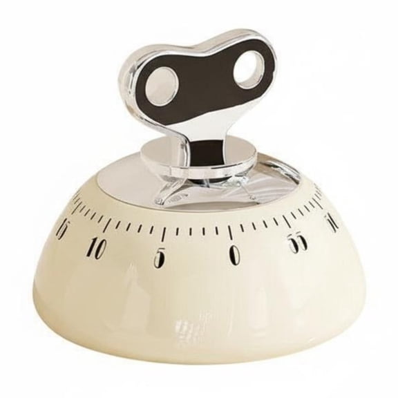 koolsoo Mechanical Kitchen Timer Analog Loud Bell 3 to 5 Seconds Stainless Steel Case for Precise 50 Minute Countdown for Home Gym School