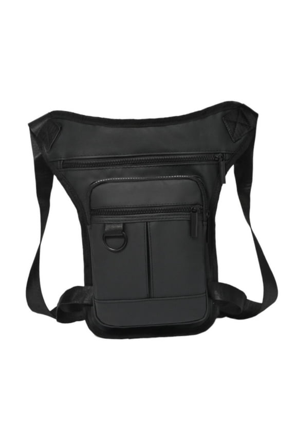 Men Waist Bag Hip Bag Fanny Pack Motorcycle Drop Leg Bag Hip Pouch Shoulder Bag Thigh Bag for Hiking Traveling Biking Camping Black