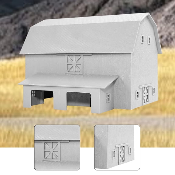 koolsoo Miniature House Assembly Ranch Grain Silo HO Scale Model Building DIY Projects Accessory Educational Toys Suitable for Handmade Business Buildings