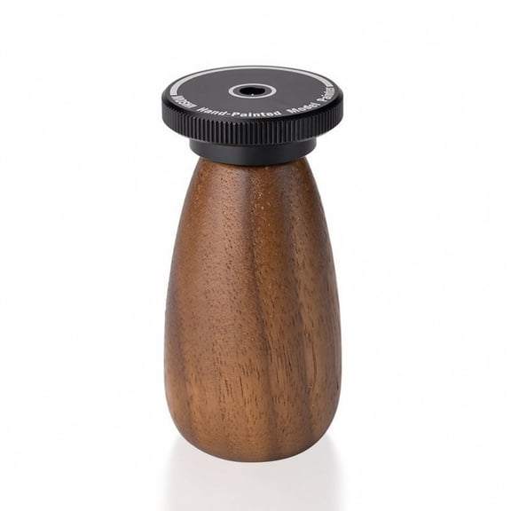 koolsoo Model Painting Handle Miniature Holder Grip 360 Degree Rotating Base Wood Finish for Adult Hobby Modeling Desks