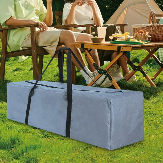 koolsoo Outdoor Storage Bag Camping Equipment Storage Bag Water Resistant Travel Duffel Luggage Bag Duffel Bag for Picnic Backpacking Gray 120x36x44cm