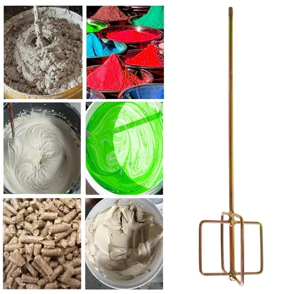 koolsoo Paint Mixing Rod Round Handle Concrete Mixing Rod for Cement Type B