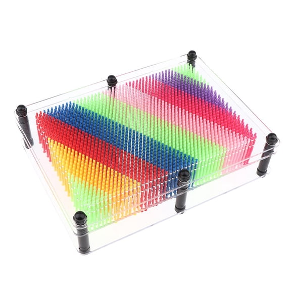 koolsoo Plastic 3D Pin Impression Hand Board Sculpture Board Toy - Transparent L, as described