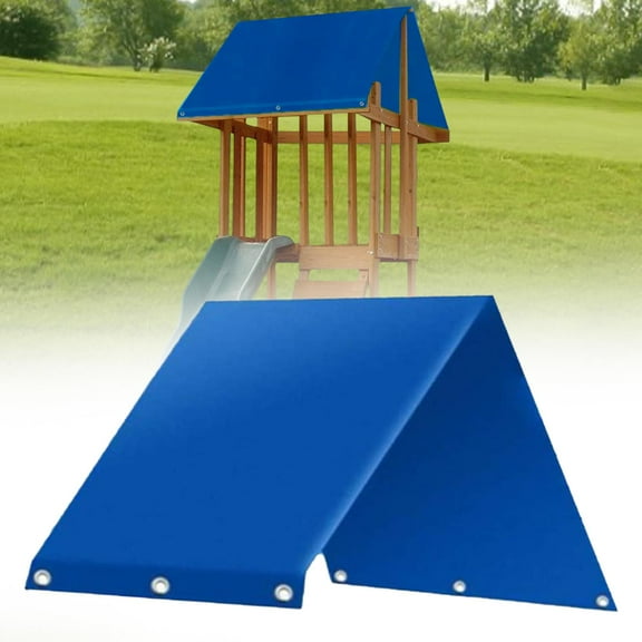 koolsoo Playground Replacement Canopy Rainproof Tarp Weatherproof Oxford Cloth Multiuse Sun Protect Canopy Cover for Outdoor Backyard Blue