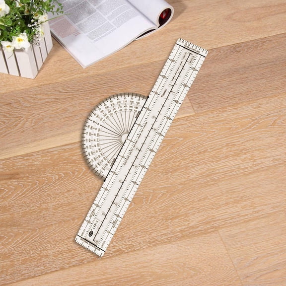 koolsoo Plotter Aviation Slide Ruler Air Navigation Fixed Reusable Transparent Terminal Area Pilots Gadget for Planning Routes