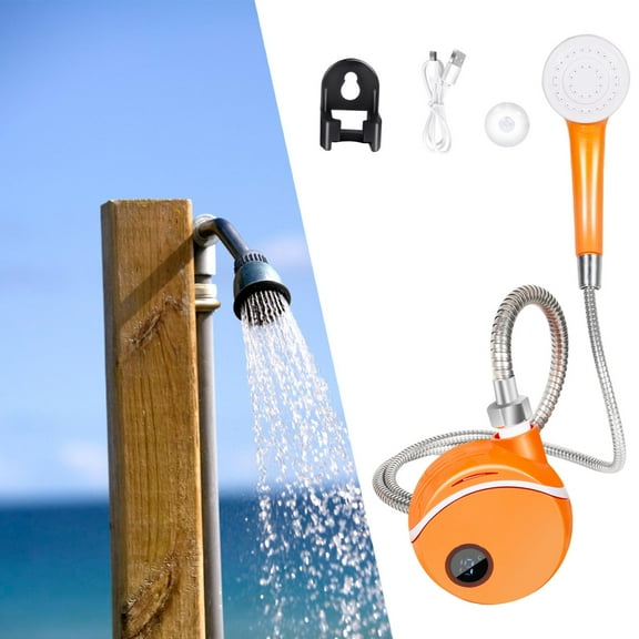 koolsoo Portable Camping Shower Electric Shower Compact Rechargeable with Hose for Backpacking Plants Watering Outdoor Bathing Travel