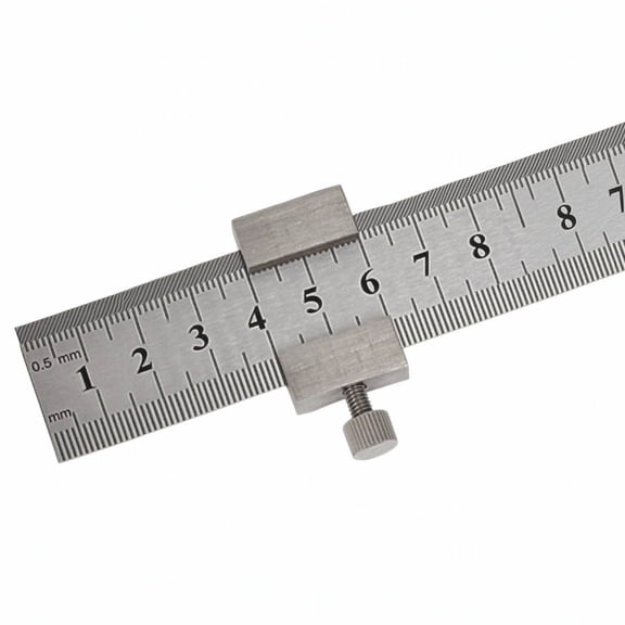 koolsoo Positioning Block Marking Ruler Straightedge Stainless Steel Dual Scale for Carpenters Diyers and Precision Layout