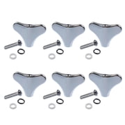 koolsoo Premium 4-String Bass Tuning Pegs for JB Bass Parts , 5x3.8mm Silver