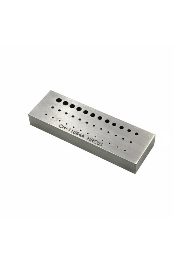 Punching Block Watchmaker Staking Plate Rivet Block Steel Build HRC55 Precision Three Row 36 Holes for Jewelry and Watch Repair