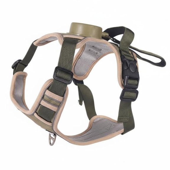 koolsoo Reflective Dog Vest Harness Function 2-in-1 Dog Harness Leash Adjustable Fit for Night Strolling, Outdoor