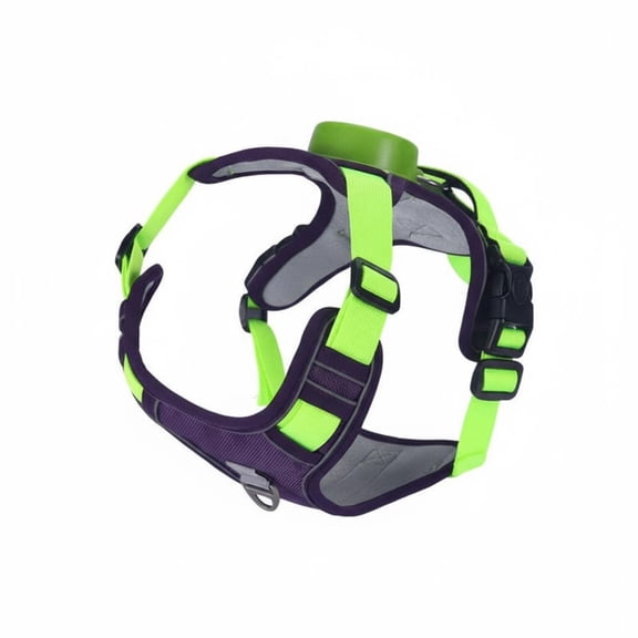 koolsoo Reflective Dog Vest Harness Function 2-in-1 Dog Harness Leash Adjustable Fit for Night Strolling, Outdoor
