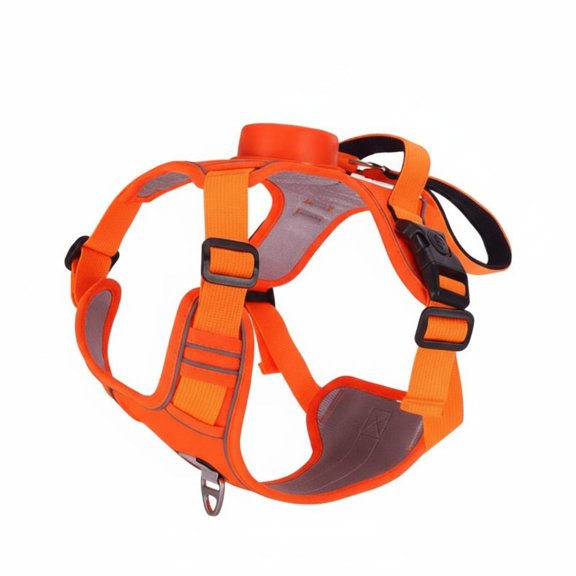 koolsoo Reflective Dog Vest Harness Function 2-in-1 Dog Harness Leash Adjustable Fit for Night Strolling, Outdoor