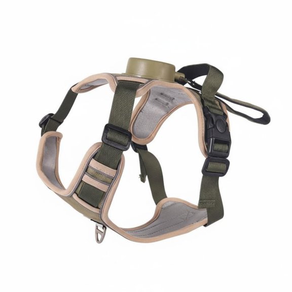 koolsoo Reflective Dog Vest Harness Function 2-in-1 Dog Harness Leash Adjustable Fit for Night Strolling, Outdoor
