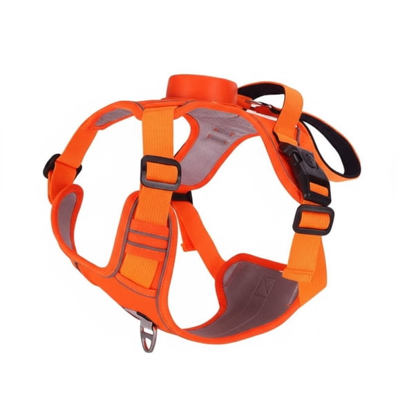 koolsoo Reflective Dog Vest Harness Function 2-in-1 Dog Harness Leash Adjustable Fit for Night Strolling, Outdoor
