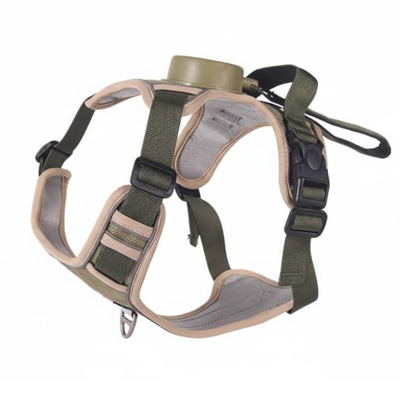 koolsoo Reflective Dog Vest Harness Function 2-in-1 Dog Harness Leash Adjustable Fit for Night Strolling, Outdoor