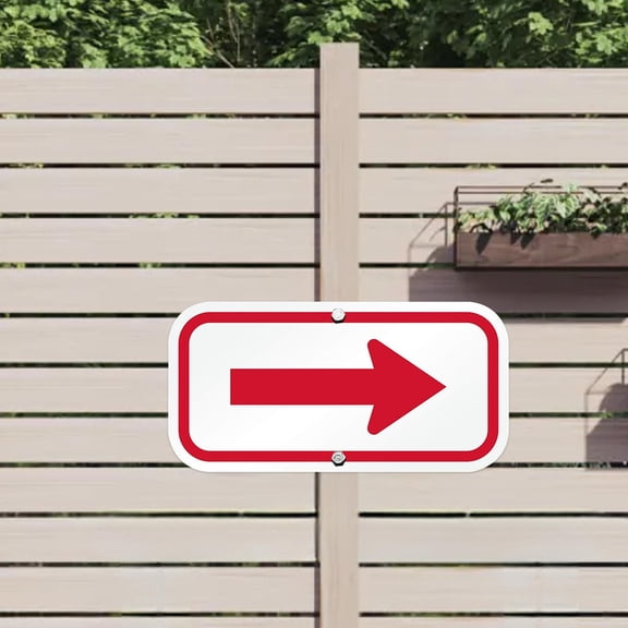 koolsoo Reflective Sign Direction Graphic Traffic Sign Weatherproof Sign Red