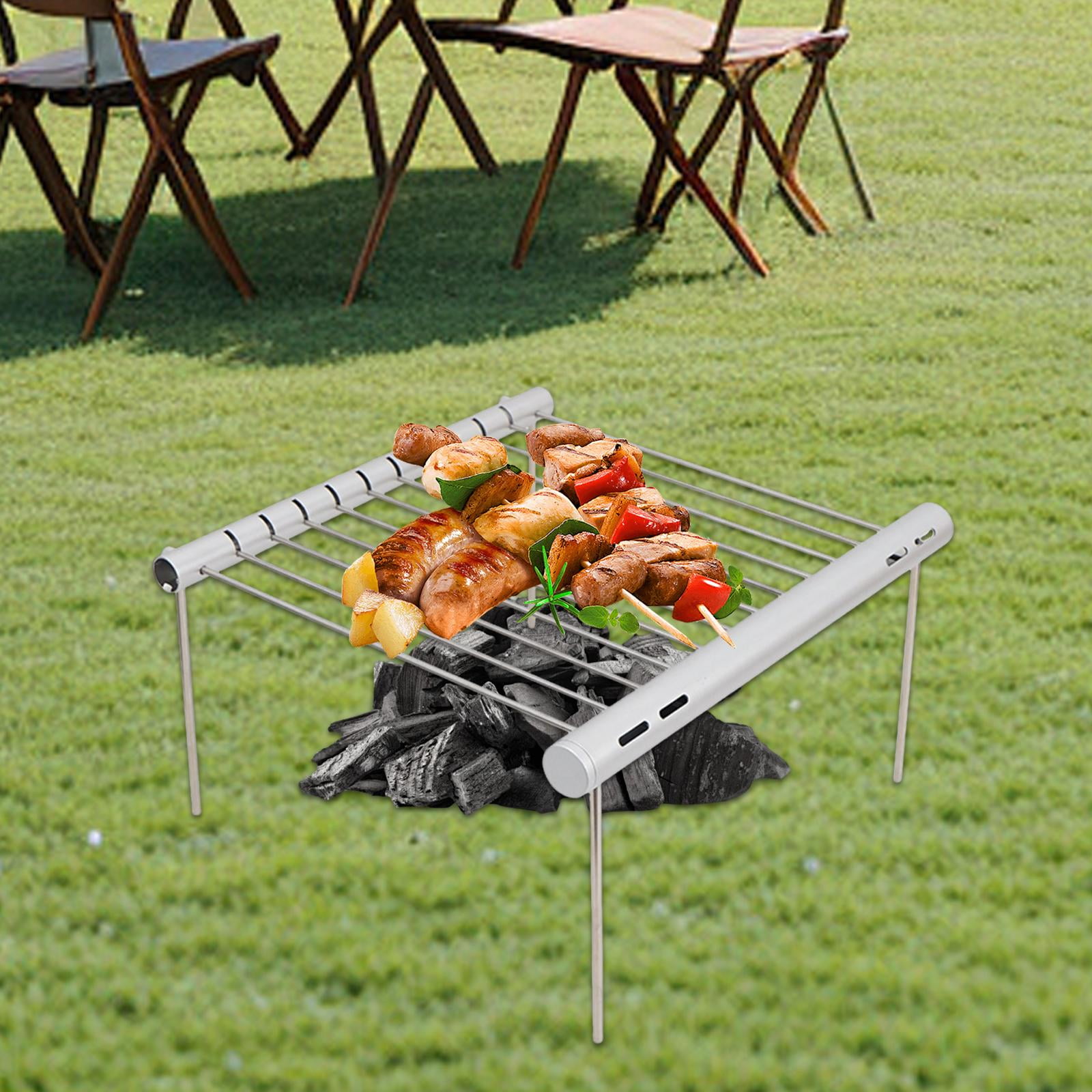 Storage Rack Back Grill koolsoo Removable Stand Stainless Steel Grill Rack for Barbecue Travel ...