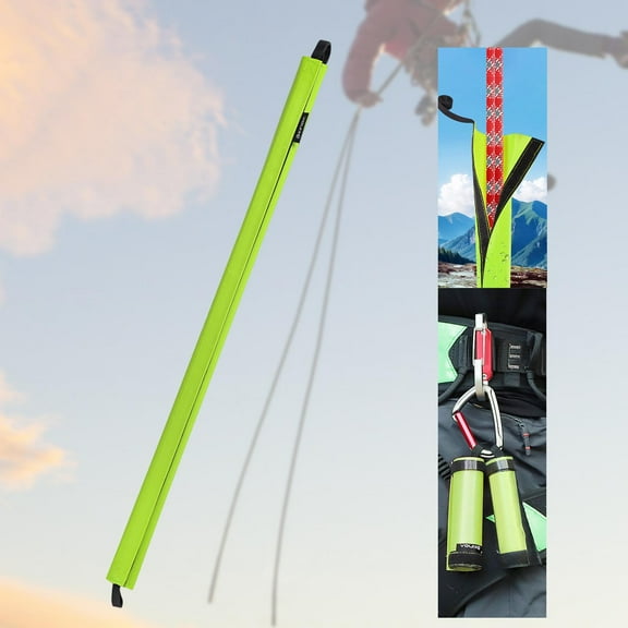 koolsoo Rock Climbing Rope Protector Green Strong Professional Arborist Rope Protector Sleeve for Mountaineering Tree Climbing Caving 95cmx11cm