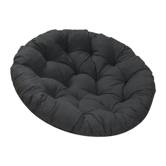 koolsoo Round Chair Cushion Hanging Chair Cushion Multipurpose Lightweight Floor Pillow Patio Seat Pad for Indoor Outdoor Living Room black