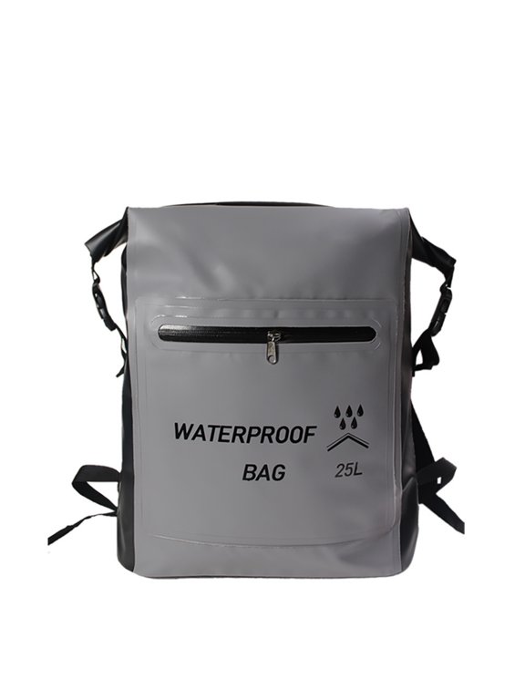 Rucksack Backpack Dry Sack Waterproof PVC Wipe Clean Surface with Front Zipper Pocket for Hikers Travelers and Anglers