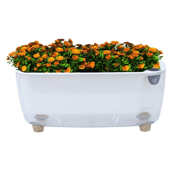 koolsoo Self Watering Planter Plant Pot Plant Container Jar Flowerpot Nursery Planting Pot Flower Pot for Terrace Living Room