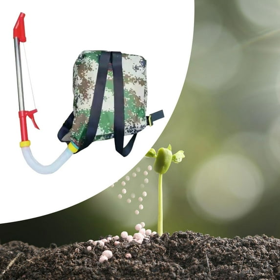 koolsoo Spreader Distributor Hand Tool Manual Dispenser Backpack for Plants Garden Corn Red Stainless Steel