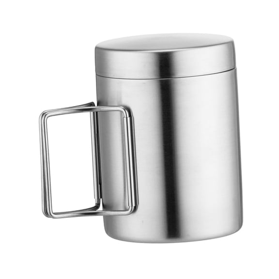 koolsoo Stainless Steel Camping Cup Camping Mug Drink Cups Tableware Reusable Water Cup Coffee Mug for Picnic Touring Cooking Outdoor 400ml