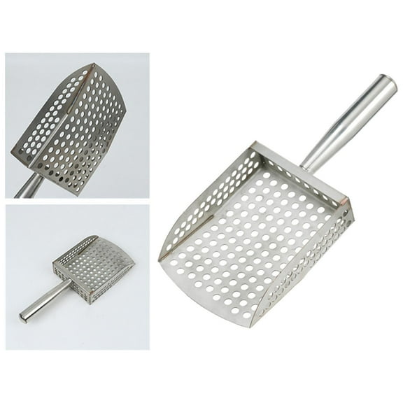 koolsoo Stainless Steel Sand Scoop Sand Sifter Shovel for Metal Detecting Underwater