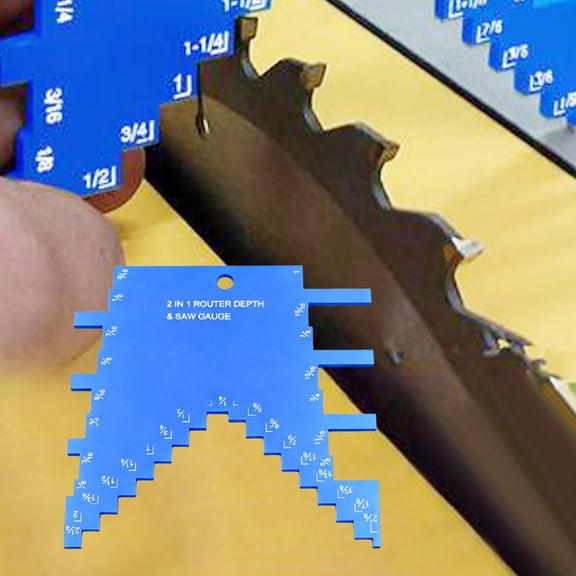 koolsoo Step Depth Gauge for Router and Table Saw Aluminum with Incremental Markings