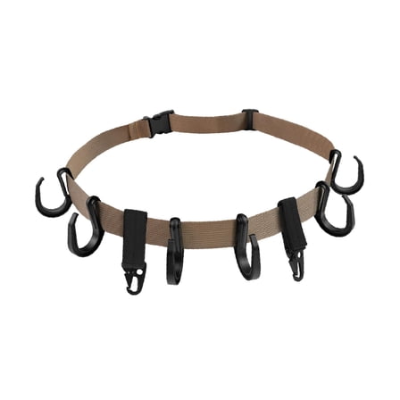 koolsoo Strap Hangers Holder Practical Lightweight Multi Hooks Accessory Holder Tree Stand Strap for Garden Hiking Trekking Khaki