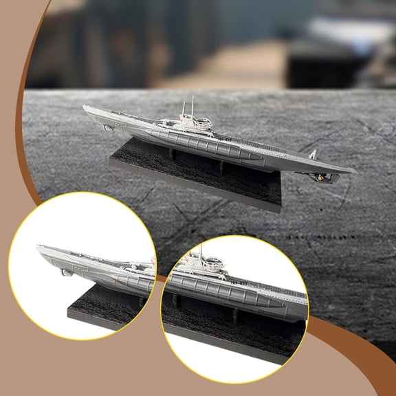 koolsoo Submarine Model Simulation Ship Model Boat Cruiser Model Warship Toy Detailed Craftsmanship Features Display Stand Suitable for Gift Giving Bedroom Sh U552