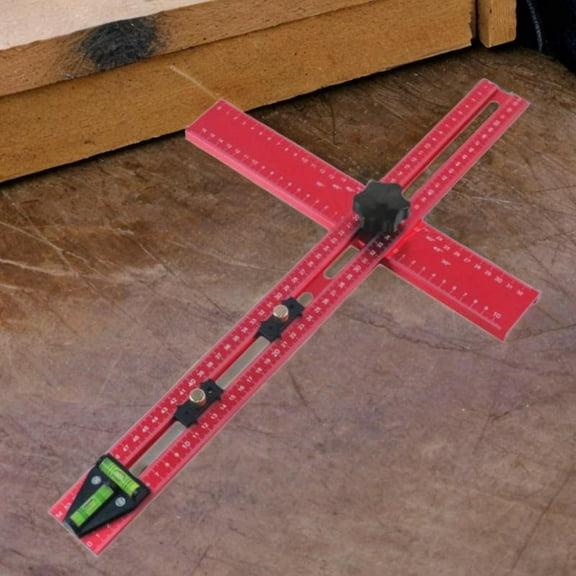 koolsoo T Square Ruler Multi Angle Measuring Ruler High Accuracy Carpenter Square Multipurpose Clear Readings Scriber Drawing T Ruler
