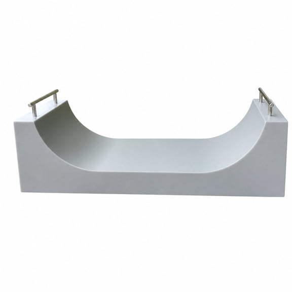 koolsoo Tabletop Fingerboard Ramp with Handrails Mini Skateboard U-ramp Practice Park for Beginner to Advanced Trick Training