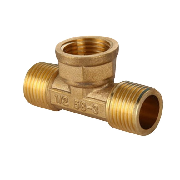 koolsoo Tee Pipe Fitting Brass,3 Way Pipe Fitting Tee Threaded Pipe Fitting,Home Hose Fitting,Water Pipe Connector for Sprinkler Pipe , C