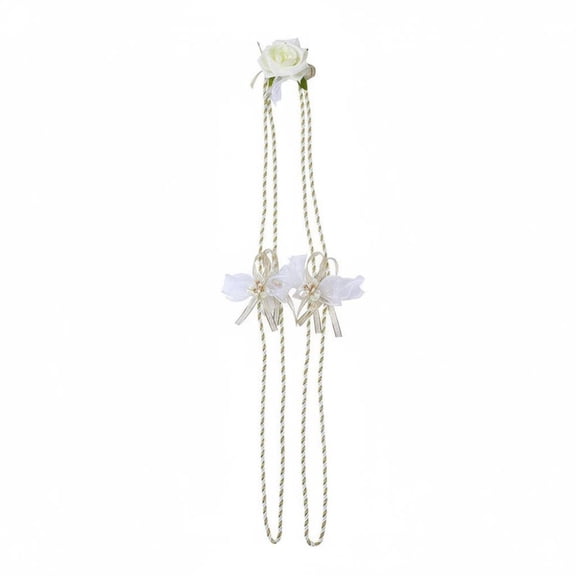 koolsoo Togetherness Cord Wedding Lasso Rope Unity Handmade Silk Flowers and Rope for Ceremonies for Traditional Vow Rituals