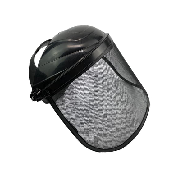 koolsoo Trimming Full Face Protector Adjustable Mesh Visor Versatile Protective Screen for Outdoor Work Professional Black