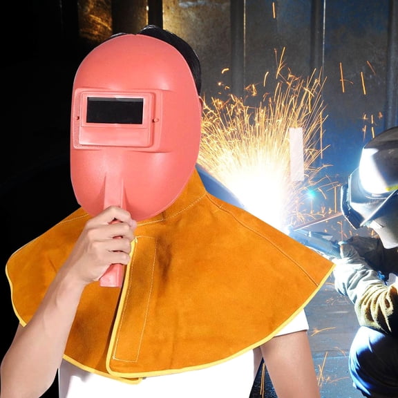 koolsoo Welding Shawl Soldering Hood Carpenter Breathable Durable Anti Spatter Multipurpose Welding Neck Shoulder Drape Protective Hood Without Cap