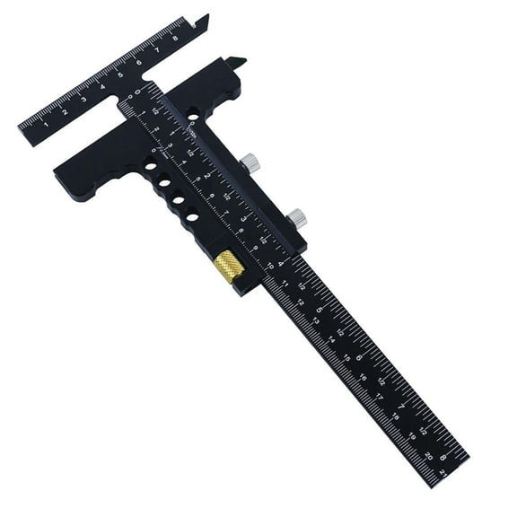 koolsoo Wood Workings Multifunctional Caliper Slide Caliper Easy to Use DIY Accessories Marking Measuring Gauge for Home Woodworker With Fine Tuning