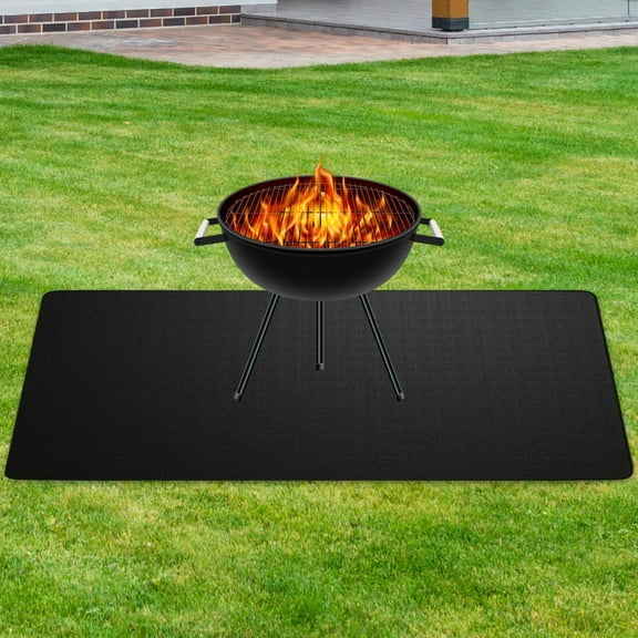 koolsoo under Grill Mat for Outdoor Grill BBQ Mat,Indoor Fireplace Mat,Large,Fire Mat Patios Protector Mat Fire Blanket for Patios L