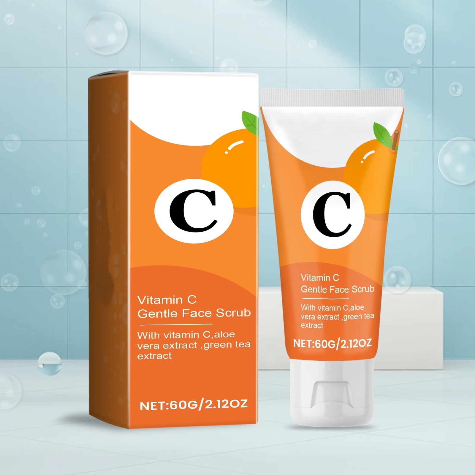 korean oil cleanser, Vitamin C Gentle Face Scrub Brightening Daily Face