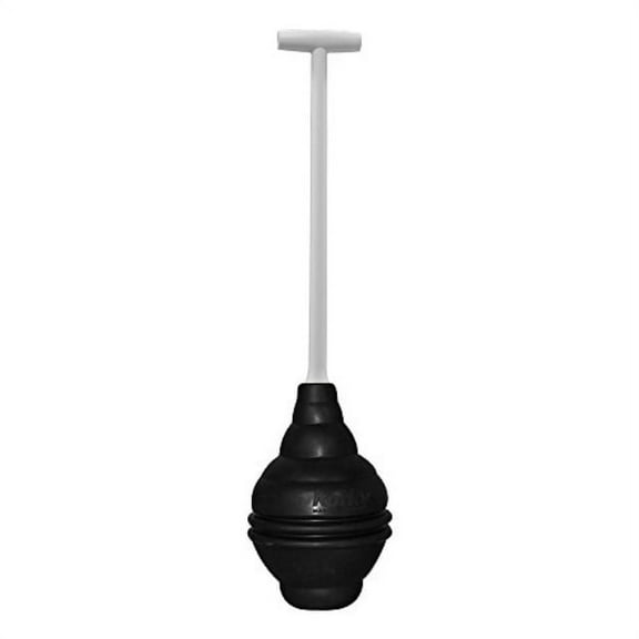 korky 99-4a beehive max universal fits all old and new powerful plunge-easy grip t-handle-made in usa toilet plunger, black