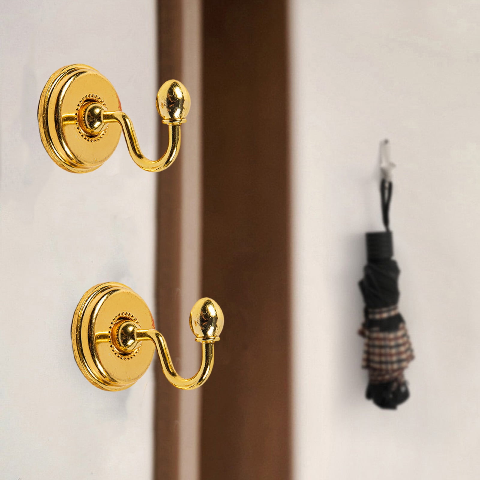 kosheko Curtain Tie Backs, 2 PCS Black Alloy Curtain Holdbacks Back