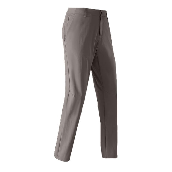 kosheko Men's Stretch Straight Quick-Dry Hiking Pants with 3D-Panel Zip Side Pockets & Tapered Cut for Mountain Trekking Beige S