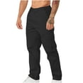 thumbnail image 1 of kosheko Mens Cargo Pants Lightweight Outdoor Hiking Jogger Straight Leg Trousers Breathable Athletic Workout Trousers Black XL, 1 of 6