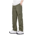 thumbnail image 1 of kosheko Parachute Lightweight Cargo Pants for Men Stretch Lightweight Hiking Work Pants with Multi Pockets Green M, 1 of 7