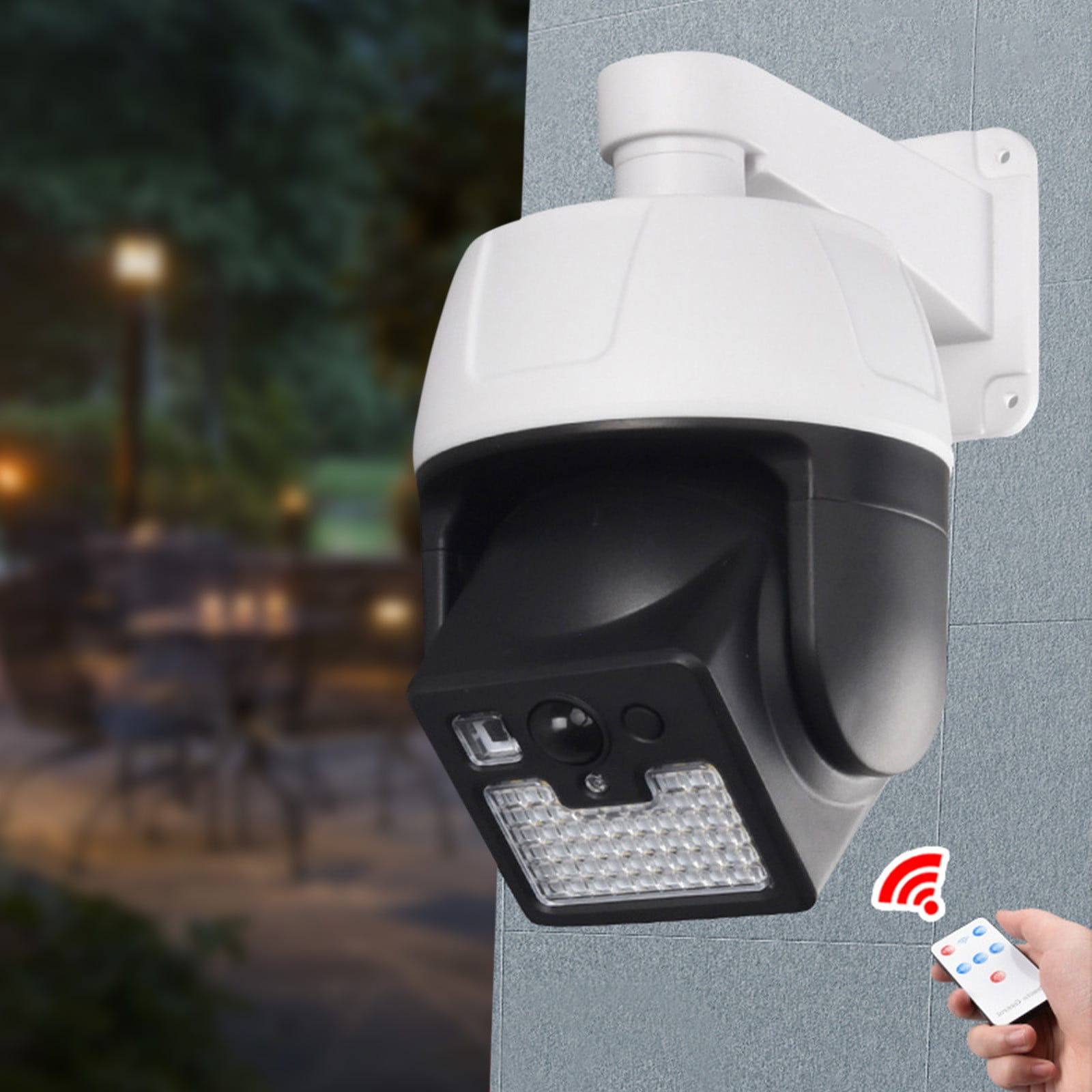 kosheko Solar Powered Security Camera, LED, Outdoor Use, Waterproof