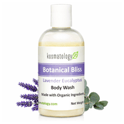 kosmatology  Botanical Bliss Organic Body Wash | Moisturizing Body Cleanse | Nourishing, Clean Ingredients, Infused with Lavender and Eucalyptus Essential Oils | 8 fl oz