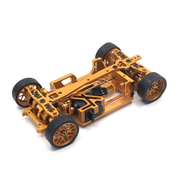 kowaku 1/28 Scale RC Car Chassis CNC Machined Metal Sliding Car Frame Adjustable Wheelbase remotes Control Vehicle Part for Model Builders