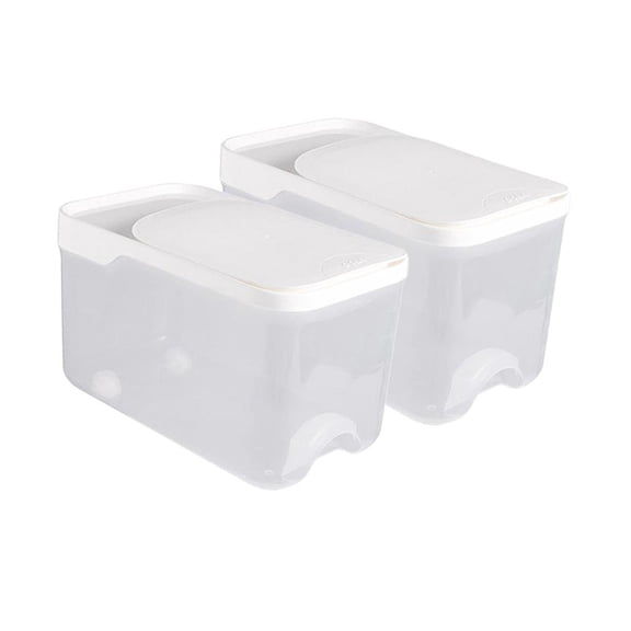 kowaku 2x Rice Storage Bucket Container 5 KG Large Capacity Cereals Legumes Flour Food Storages Box for Home Kitchen Restaurant Storage