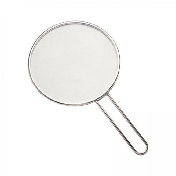 kowaku 2x Stainless Steel Fine Mesh Splatter Screen, Comfort Grip Handle, Fine Mesh Frying Pans Cover for Kitchen 2 Pcs